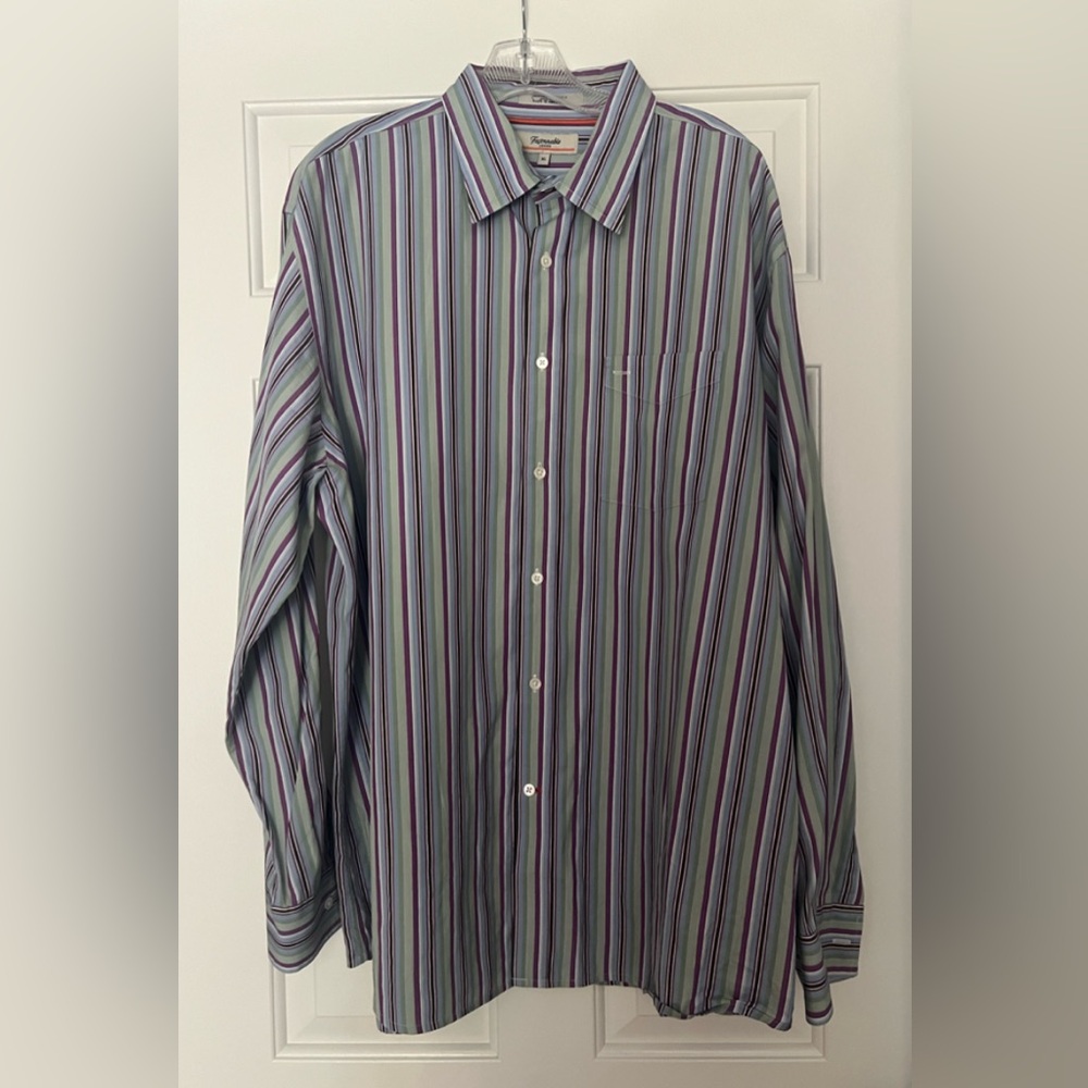 Faconnable Men's Striped Shirt - Multicolor-XL